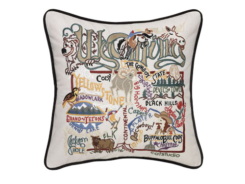 Wyoming Embroidered Pillow